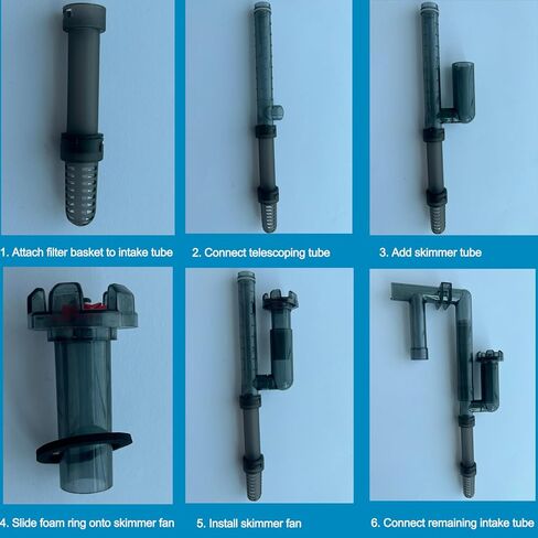 Small Fish Tank Filter, Hang On Back Aquarium Filter, Quiet Adjustable Flow Expandable Hose for 3-25 Gal, 3-Stage Filtration System with Surface Skimmer for Circulation and Aeration, 93GPH 5W in Saudi Arabia
