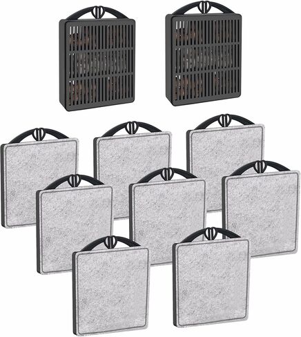 GOZILLA Aquarium Filter Cartridges,Fish Tank Filters Accessories Set,Turtle Tank Filter Replacement Includes 8 Filter Cartridges and 2 Filter Boxes.Only Suit for GZ-107 Low Water Level Tank Filter. in Saudi Arabia