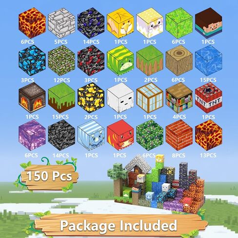 Magnetic Blocks - 150 PCS Cross Town Magnetic Building Blocks STEM Toy for Kids, Educational Construction Game Gift for Boys and Girls Age 3-12 in Saudi Arabia