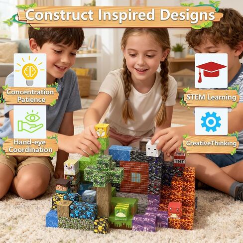 Magnetic Blocks - 150 PCS Cross Town Magnetic Building Blocks STEM Toy for Kids, Educational Construction Game Gift for Boys and Girls Age 3-12 in Saudi Arabia