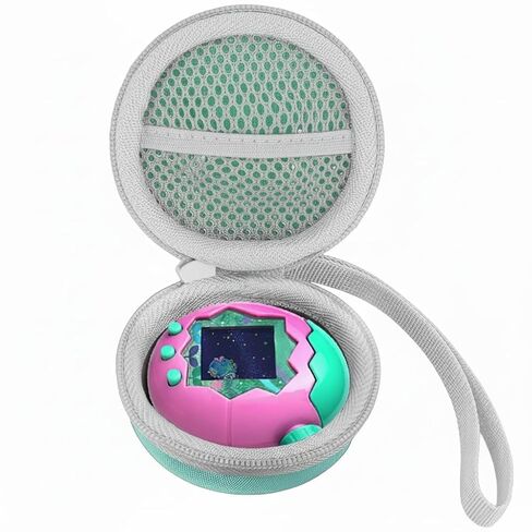 co2CREA Hard Case Replacement for BANDAI Tamagotchi Paradise, Purple Case + Pink Zipper in Saudi Arabia
