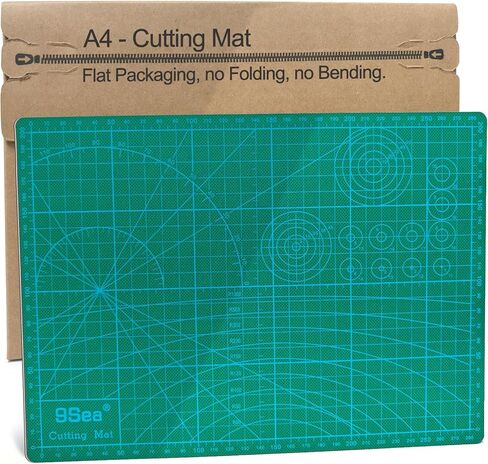 Self Healing Cutting Mat with Grid for Handmade Paper Cutting, Leather Crafts, Carving, Desktop Protectors 5-Ply Quilting Board A3-45x30x0.3cm(17.72x11.81x0.118in Green) in Saudi Arabia