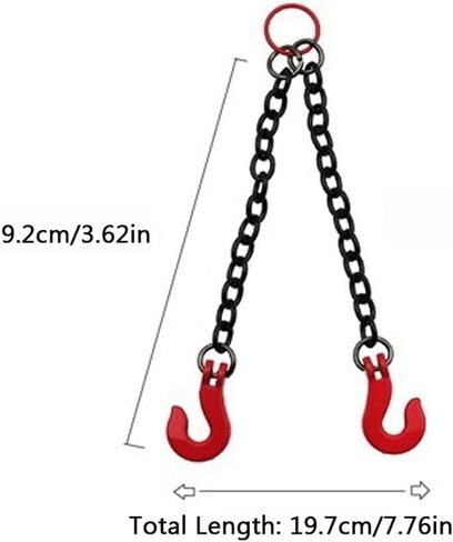 RC Model Accessories, Metal Simulation Tow Chain with Hooks Instantly Enhances Appearance for Remote Controlled Cars. Versatile Upgrade for Crawler (Double Hook) in Saudi Arabia