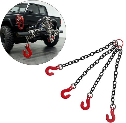 ملحقات نموذج RC، سلسلة سحب معدنية محاكاة مع خطافات تعزز على الفور مظهر السيارات التي يتم التحكم فيها عن بعد. ترقية متعددة الاستخدامات للزاحف (الخطاف الرباعي) in Kuwait
