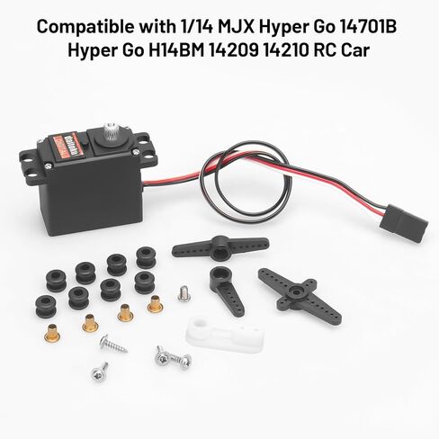 Daitoku ترقية أجهزة معدنية لسيارة MJX Hyper Go Servo 14701B H14BM 14209 14210 1/14 RC in Kuwait