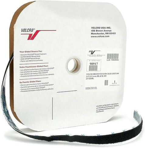 Velcro Brand Velcro Sticky Back 3/4-Inch by 25-Yard Hook Tape, Black in Saudi Arabia