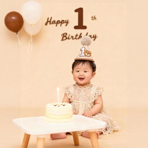 بيري أول عيد ميلاد تاج تيدي إلهام الدب قبعات حفلات عيد الميلاد الدب 1st Bday زينة لوازم الحفلات in Saudi Arabia