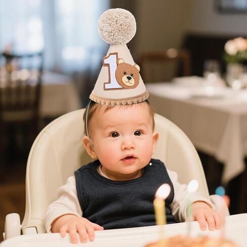 بيري أول عيد ميلاد تاج تيدي إلهام الدب قبعات حفلات عيد الميلاد الدب 1st Bday زينة لوازم الحفلات in Saudi Arabia