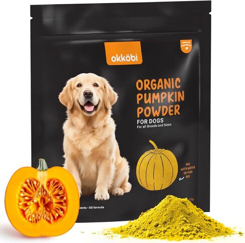 Organic Pumpkin for Dogs & Cats (8.82 oz) - Pumpkin Powder Including Seed & Apple - Supports Stool & Gut Health - Use on Food as Dog Fiber Supplement or Mix with Water for Puree in Saudi Arabia