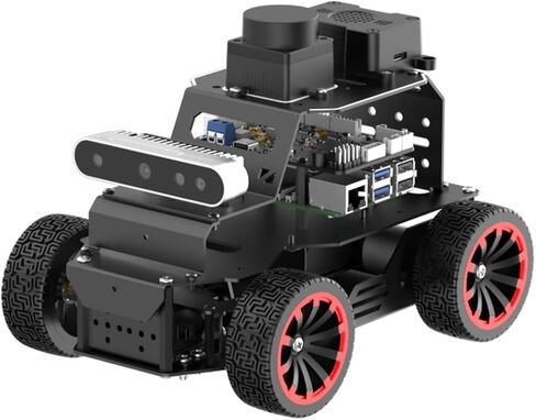 سيارة روبوت HIWONDER مع نماذج ChatGPT كبيرة AI، وكاميرا عمق ثلاثية الأبعاد، هيكل Ackermann Chassis ROS2-HUMBLE Lidar SLAM، الملاحة ورسم خرائط القيادة الذاتية، MentorPi A1 مجموعة متقدمة مع Raspberry Pi5 8GB in Kuwait