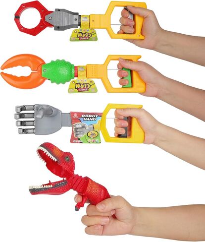 Interactive Toy Claw Grabber 3-Piece Set, 13.4Inches Long - Robotic Hand Toy,Fun Early Learning and Hand-Eye Coordination play, strong grasping tool,ideal toy for Boys & Girls Aged 5+ Years Old in Kuwait