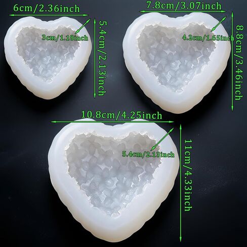 3PCS Heart Shape Silicone Candle Molds Heart Silicone Mold for Candle Making Valentine's Day Candle Making Mould Hearts Soap Silicone Molds DIY Craft Resin Mold for Candles Soap Clay Craft Epoxy Resin in Saudi Arabia