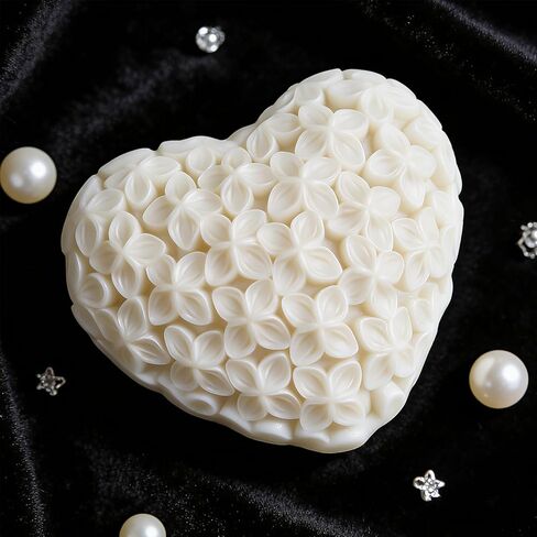 3PCS Heart Shape Silicone Candle Molds Heart Silicone Mold for Candle Making Valentine's Day Candle Making Mould Hearts Soap Silicone Molds DIY Craft Resin Mold for Candles Soap Clay Craft Epoxy Resin in Saudi Arabia