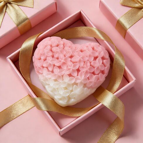 3PCS Heart Shape Silicone Candle Molds Heart Silicone Mold for Candle Making Valentine's Day Candle Making Mould Hearts Soap Silicone Molds DIY Craft Resin Mold for Candles Soap Clay Craft Epoxy Resin in Saudi Arabia