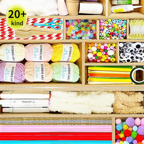 Fusihey Craft Supplies for Kids – Kids Craft Kit Box with 3000+ Pieces, Arts and Crafts Kit for Kids Ages 4‑8 & 8‑12, Storage Craft Box for Girls Boys, Bulk Art Materials Set Gift in Saudi Arabia