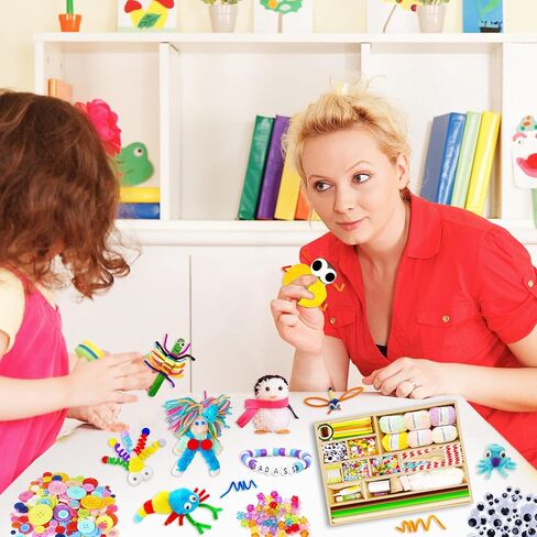 Fusihey Craft Supplies for Kids – Kids Craft Kit Box with 3000+ Pieces, Arts and Crafts Kit for Kids Ages 4‑8 & 8‑12, Storage Craft Box for Girls Boys, Bulk Art Materials Set Gift in Saudi Arabia