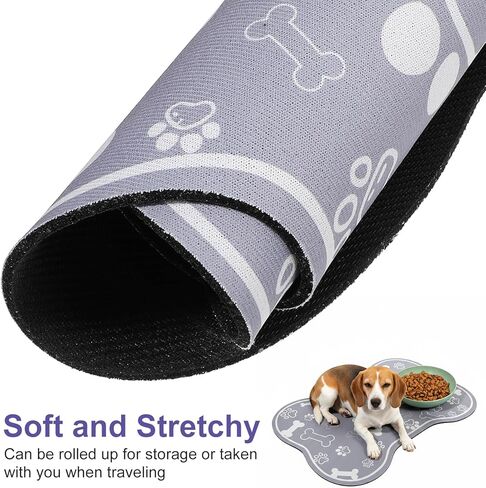Dog Cat Food Mat Rapid Absorbent Dog Bone Shaped Placemat Water Bowl Mat No Stains Quick Dry Water Dispenser Mats Pet Accessories Supplies (15.7 × 11.8 inches/40 × 30 cm) in Saudi Arabia