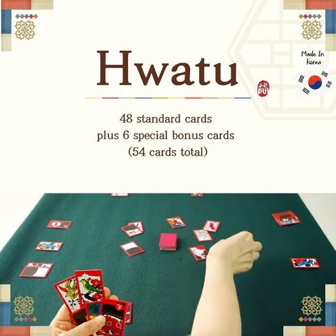 Traditional Korean Game Set - Premium Padded Mat 31.5x29.5 with Yutnori Strategy Game and Hwatu Flower Cards, Social Party Gift for K-Culture Fans in Kuwait