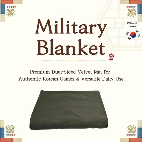 Traditional Korean Game Set - Premium Padded Mat 31.5x29.5 with Yutnori Strategy Game and Hwatu Flower Cards, Social Party Gift for K-Culture Fans in Kuwait