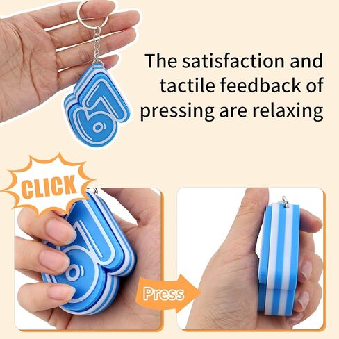 2PCS - Fidget Keychain, 67 Keychain, 67 Toy, 3D Printed Sensory Clicker Keychain Fidget Clicker Toys for Adults, Boost Focus & Calm Anxiety at Work, Travel – Ideal Stress-Relief Gift in Kuwait