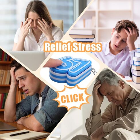 2PCS - Fidget Keychain, 67 Keychain, 67 Toy, 3D Printed Sensory Clicker Keychain Fidget Clicker Toys for Adults, Boost Focus & Calm Anxiety at Work, Travel – Ideal Stress-Relief Gift in Kuwait