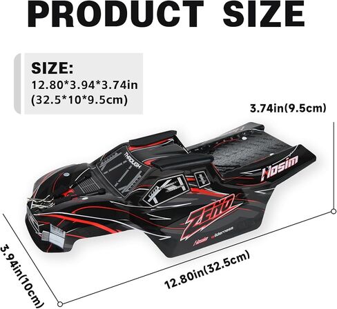 Hosim X05 RC Car Bodyshell HS-X5-CK01 قطع غيار ملحقات لشاحنة RC كبيرة عالية السرعة 1:10 in Kuwait