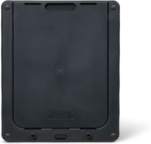 باب كلب متوسط ​​الحجم قابل للقفل من دوج ميت (215 جرام) - غطاء قلاب للكلاب المتوسطة والقطط الكبيرة، من مادة UPVC والجدار والخشب، مصمم بشكل آمن لحيواناتك الأليفة، رمادي in Kuwait