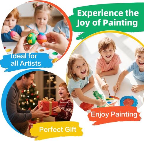 WINSONS Art Acrylic Paint Set, 24 x12ml Tubes Artist Quality Non Toxic Rich Pigments Colors with 3 Brushes Great for Beginners Artists Professional - Painting Canvas, Wood, Rock, Ceramic & Fabric in Saudi Arabia