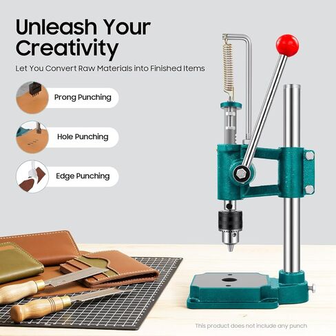 ثقب ضغط جلدي، 352.74 رطلًا ثقب ضغط يدوي مع ظرف تثبيت 0.5-13 مم، من أجل فتحات تثقيب الجلود اليدوية مع ظرف المثقاب in Kuwait