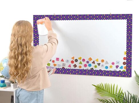 32.8 Ft Mardi Gras Bulletin Board Borders Purple Green and Gold Scalloped Die Cut Trim Sticker Roll for Carnival Masquerade Party Home School Classroom Wall Decor in Saudi Arabia