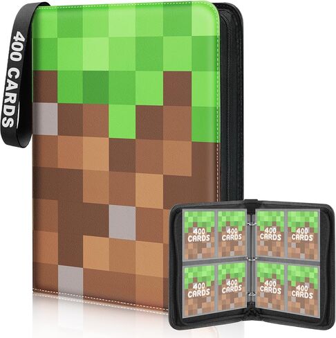 Trading Card Binder 9 Pocket, Holder 900 Pockets with 50 Removable Sleeves, Cards Binder Carrying Case Storage for Boys and Girls, 3 Ring Album Book for Sports,Game and Photo,Deep Green in Saudi Arabia
