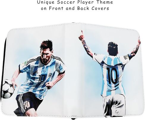 Soccer Card Binder 440 Pockets- Waterproof Trading Card Album with 55 Removable Sleeves Fit - 3 Rings with Zipper -Compatible with Topps Sports Cards Collection in Kuwait