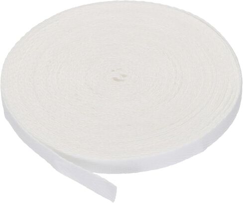 Generic Cotton Twill Tape 1/4 Inch 10 Yards 100% Cotton Ribbon Bias Tape Herringbone Webbing Trim for Sewing Gift Wrapping, Solid White in Saudi Arabia