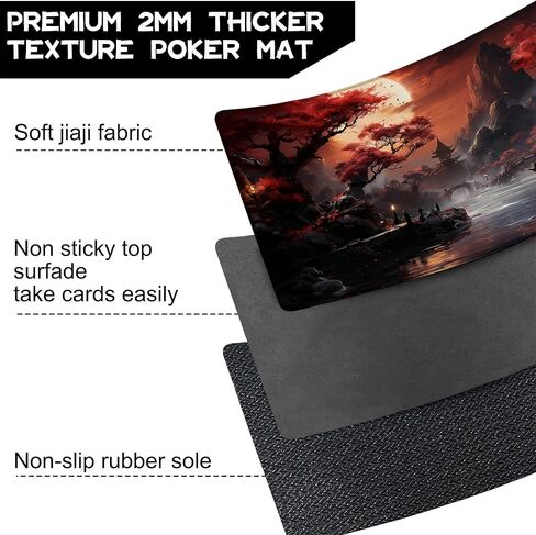 Playmat for MTG Blood Moon Secrets Magic Play Mat 24x14 Inch Card Game Mat for Magic The Gathering TCG PTCG Playmat with Free Storage Bags Non-Slip Backing and Stitched Edge in Saudi Arabia