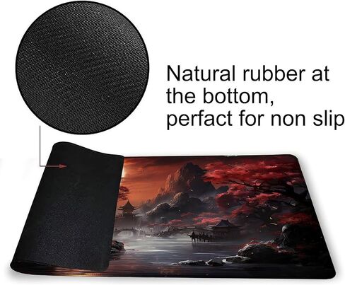 Playmat for MTG Blood Moon Secrets Magic Play Mat 24x14 Inch Card Game Mat for Magic The Gathering TCG PTCG Playmat with Free Storage Bags Non-Slip Backing and Stitched Edge in Saudi Arabia