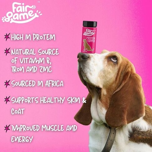 Fair Game Protein Dust Dog Food Topper, Free Range African Venison, High Protein 30%, Hormone Free, Air-Dried (5oz) in Saudi Arabia