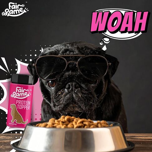 Fair Game Protein Dust Dog Food Topper, Free Range African Venison, High Protein 30%, Hormone Free, Air-Dried (5oz) in Saudi Arabia