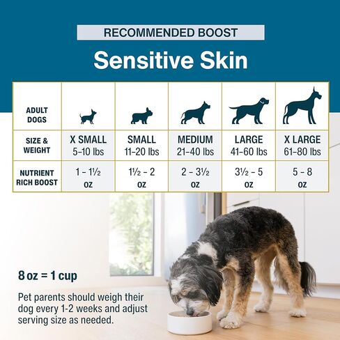 JustFoodForDogs JustFresh Boosts Sensitive Skin Dog Food Topper with Vitamin C, Vitamin E, Algae Oil, Omega-3 Fatty Acids, 8 oz Pouches - 8 Pack in Saudi Arabia