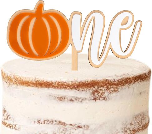 Pumpkin One Cake Topper - Little Pumpkin Cake Topper, Halloween Fall First Birthday Party Decorations, My First Thanksgiving Day Decor for Cake Smash Props in Kuwait