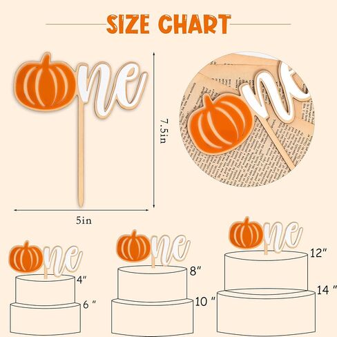 Pumpkin One Cake Topper - Little Pumpkin Cake Topper, Halloween Fall First Birthday Party Decorations, My First Thanksgiving Day Decor for Cake Smash Props in Kuwait