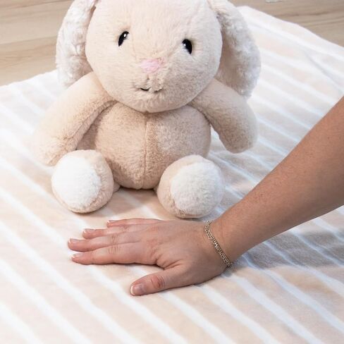 The Peanutshell Gift Set Adorable Fluffy Stuffed Animal Bunny Rabbit & Pink Baby Blanket for Girls, Cute Plushies, Plush Toy Stuff, Newborn Toddler, Kids, Birthday, Christmas, Age 0+ in Saudi Arabia