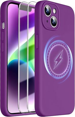 Dssairo [3 in 1 for iPhone Xr Case, with 2 Pack Screen Protector, Liquid Silicone Slim Shockproof Protective Phone Case 6.1 inch [Microfiber Lining] (Alpine Green) in Saudi Arabia