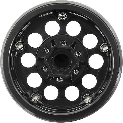 REDSPIDER 1.9 Beadlock Wheels（4pcs） Aluminum alloy 1.9 Wheels 12mm Hex for 1/10 RC Crawler SCX10 Pro TRX4 TRX6 VS4-10 Gen8 1.9 Crawler Tire (Black) in Saudi Arabia