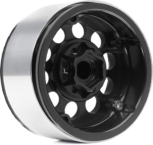 REDSPIDER 1.9 Beadlock Wheels（4pcs） Aluminum alloy 1.9 Wheels 12mm Hex for 1/10 RC Crawler SCX10 Pro TRX4 TRX6 VS4-10 Gen8 1.9 Crawler Tire (Black) in Saudi Arabia