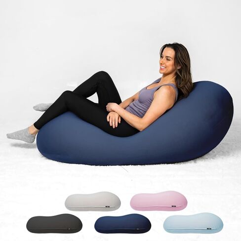 The Moon Pod Bean Bag Chair - Large, Modern Beanbag for Adults, Kids and Teens. Washable Stretch Cover Filled with Thousands of High Density Micro-Beads (Navy). in Saudi Arabia