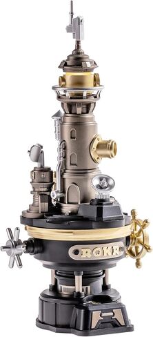 أحجية ميكانيكية ثلاثية الأبعاد منارة ROKR Navi Lighthouse، مجموعة بناء مضاءة ذاتية الصنع للبالغين، مجموعات بناء معدنية، ديكور مكتب وهدايا عيد الميلاد، قابلة للتوصيل بسلسلة Mechmix in Kuwait