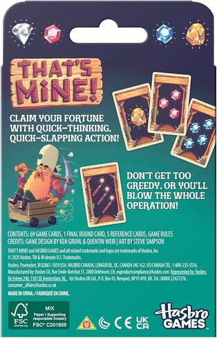Hasbro That’s Mine! Card Game | Ages 8 and Up | 2 to 5 Players | 20 Mins. | Fast and Easy Family Games for Kids, Teens, and Adults in Saudi Arabia