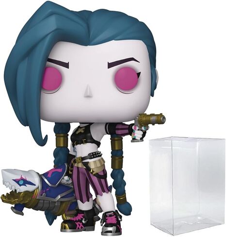 تلفزيون POP Funko: Arcane League of Legends - شخصية Jinx من الفينيل (مع حافظة حماية صندوقية متوافقة)، متعددة الألوان، 3.75 بوصة in Kuwait