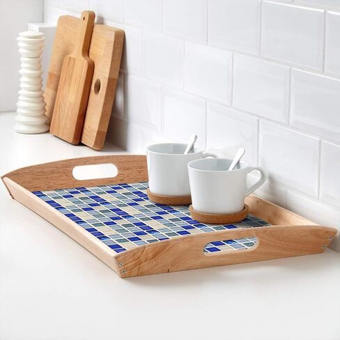 18pcs Mosaic Tile Transfer Stickers, Easy Peel and Stick, Reusable and Durable, for Kitchen and Bathroom (013) in Saudi Arabia