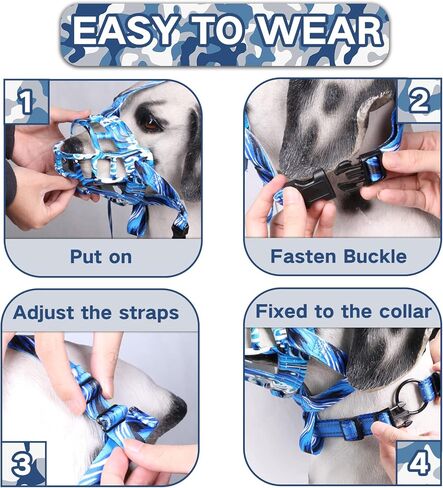 Basket Dog Muzzle for Prevent Biting – Breathable & Adjustable Muzzles for Large, Medium & Small Dogs Allows Panting, Drinking & Treats Perfect for Grooming, Training & Reactive Dog, Blue, Size 4 in Saudi Arabia